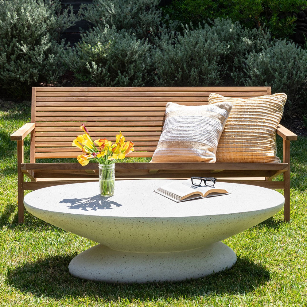 Jaia Terrazzo Outdoor Coffee Table, lifestyle view