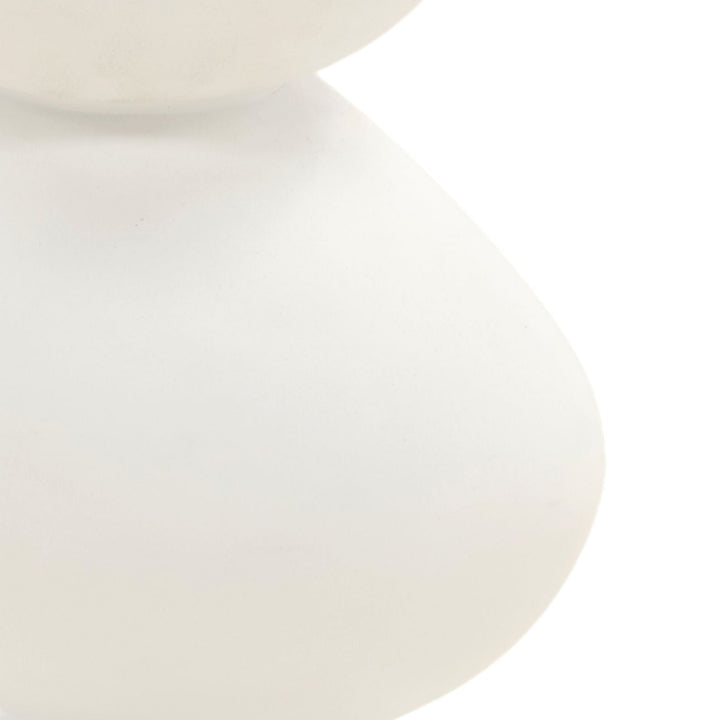 Selene White Outdoor Side Table, detail 2 view