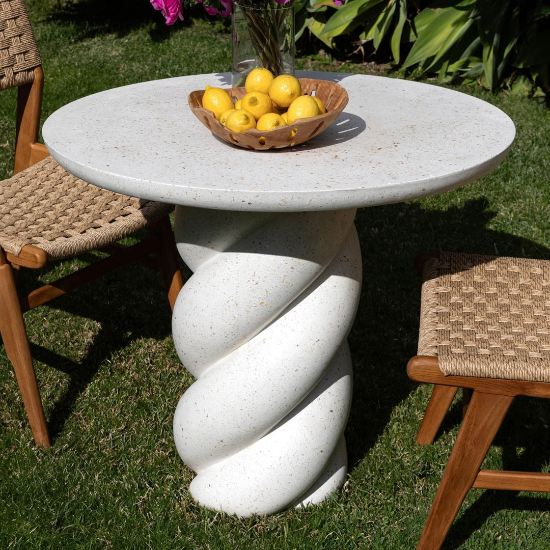 Nidelle Ivory Terrazzo Outdoor Bistro Table, alternate lifestyle view 1