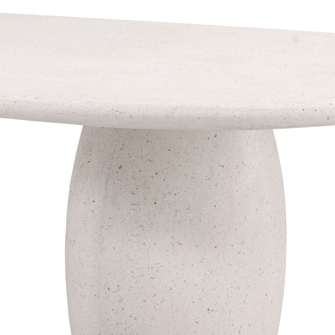 Imara Ivory Terrazzo Outdoor Dining Table, detail 2 view
