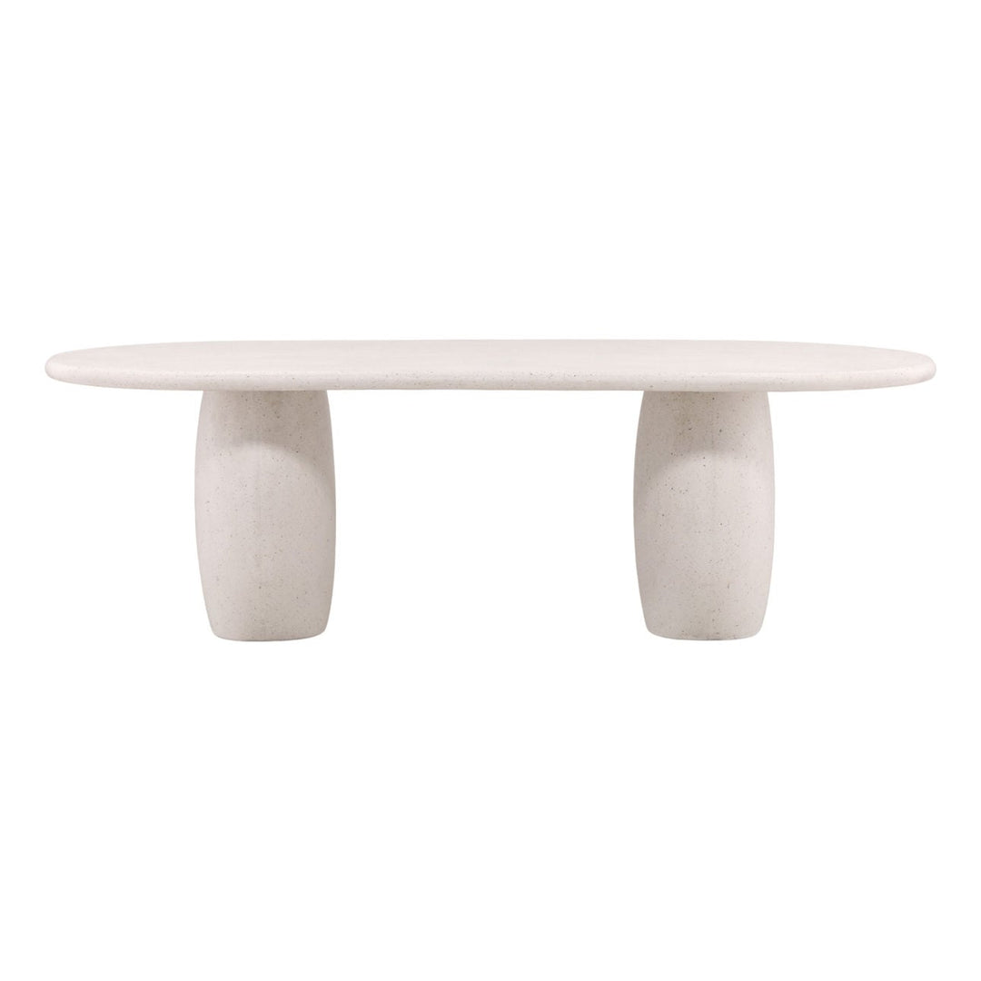 Imara Ivory Terrazzo Outdoor Dining Table, front view