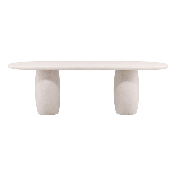 Imara Ivory Terrazzo Outdoor Dining Table, front view