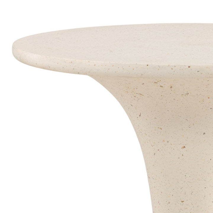 Floren Ivory Terrazzo Outdoor Bar Table, detail 3 view