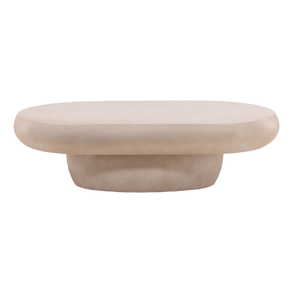 Delia Concrete Outdoor Coffee Table, front view