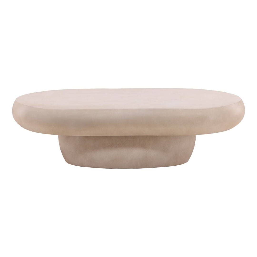 Delia Concrete Outdoor Coffee Table, front view