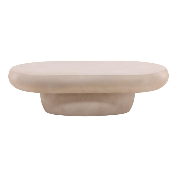 Delia Concrete Outdoor Coffee Table, front view