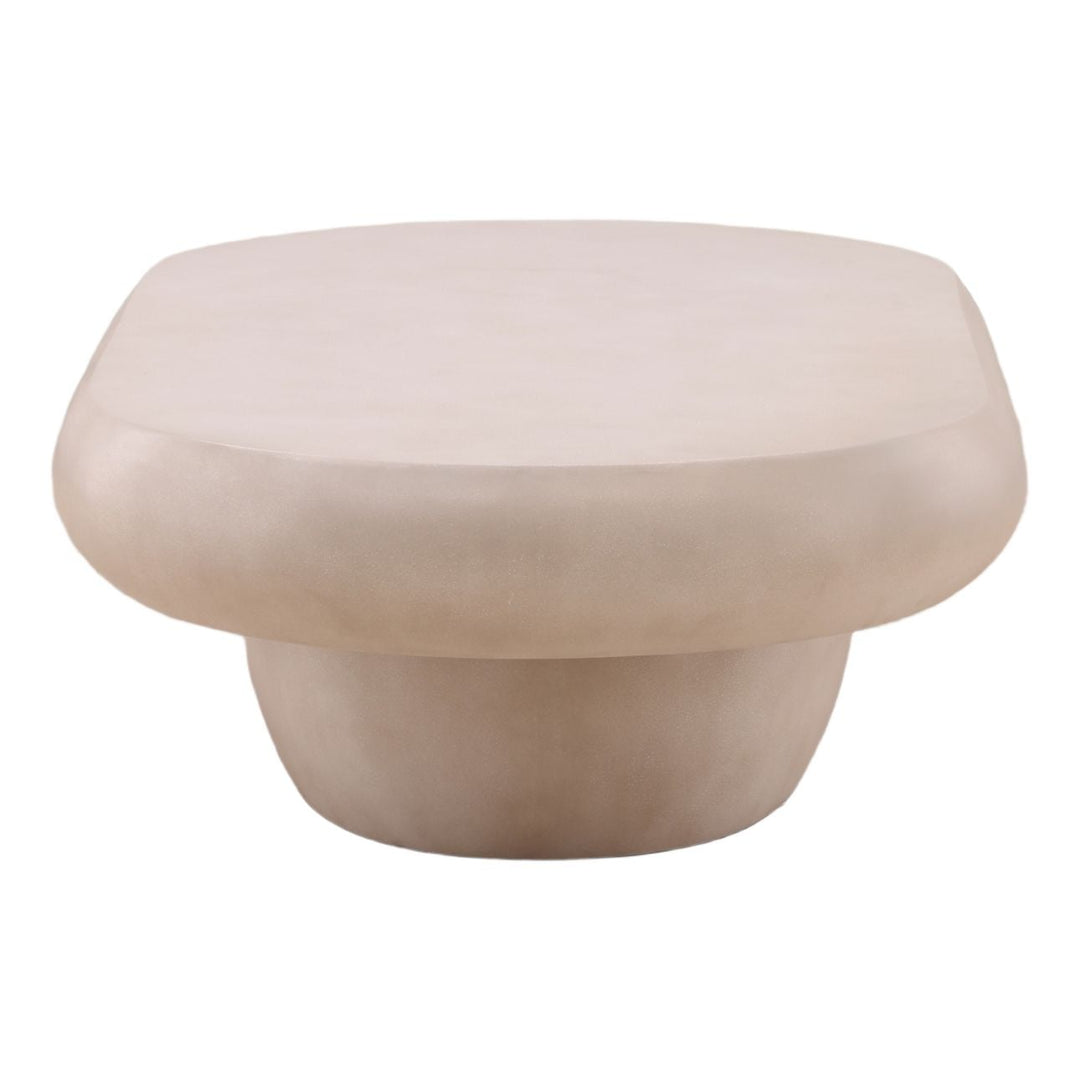 Delia Concrete Outdoor Coffee Table, profile view