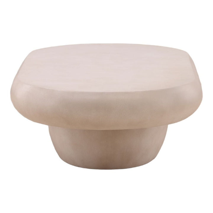 Delia Concrete Outdoor Coffee Table, profile view