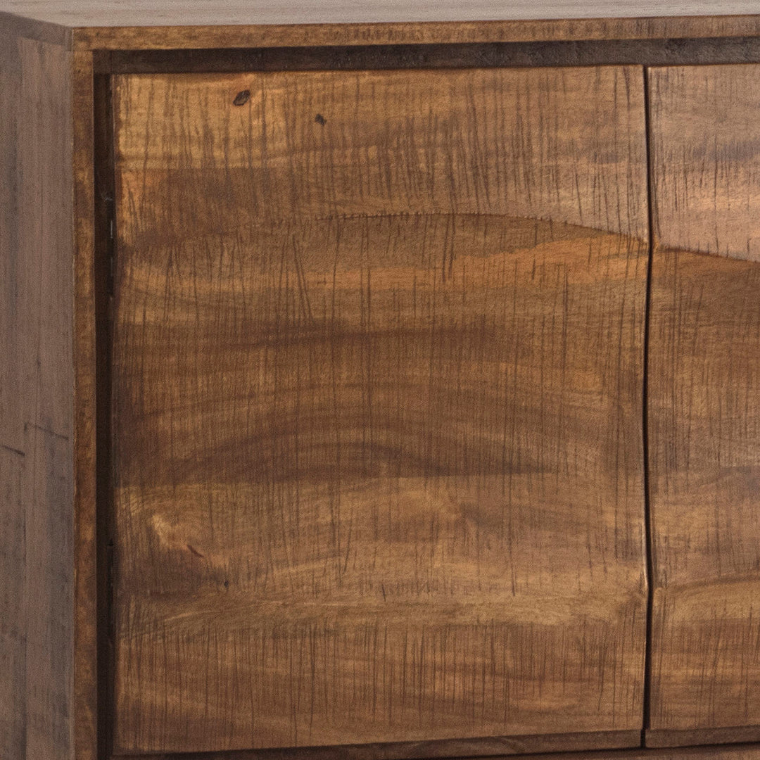 Jude Mango Wood and Iron Sideboard, detail 1 view
