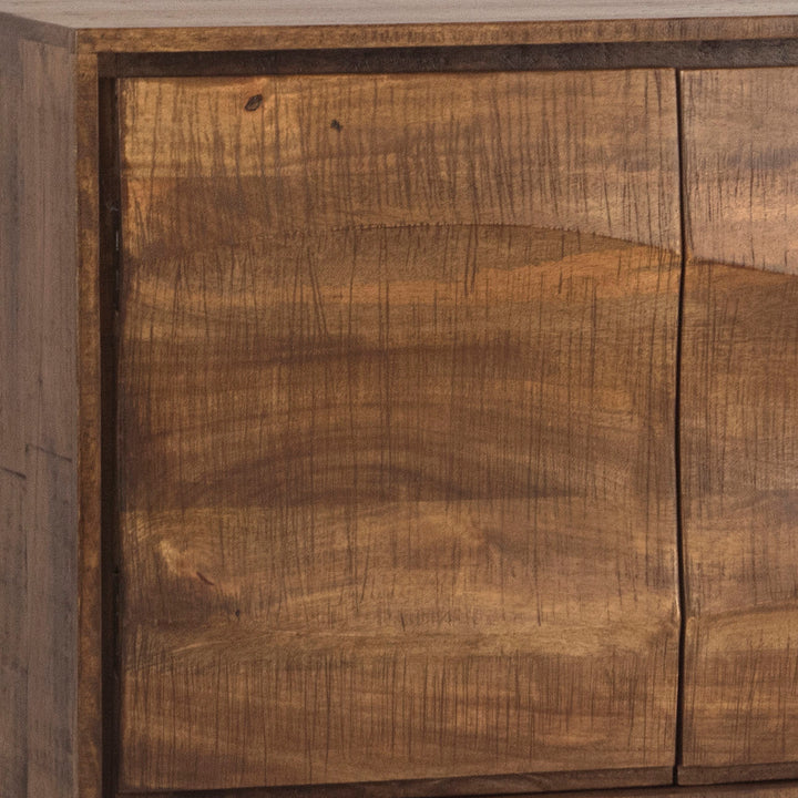 Jude Mango Wood and Iron Sideboard, detail 1 view