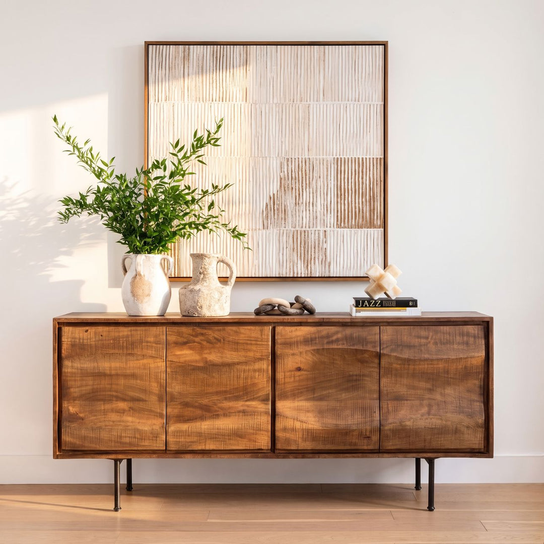 Jude Mango Wood and Iron Sideboard, alternate lifestyle view 2