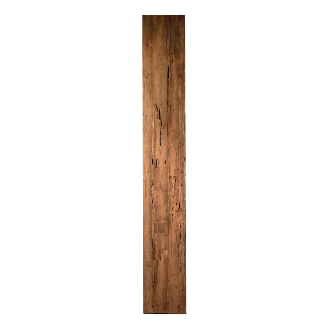 Marin Reclaimed Teak Bookcase, 55-inch · Medium Brown, profile view