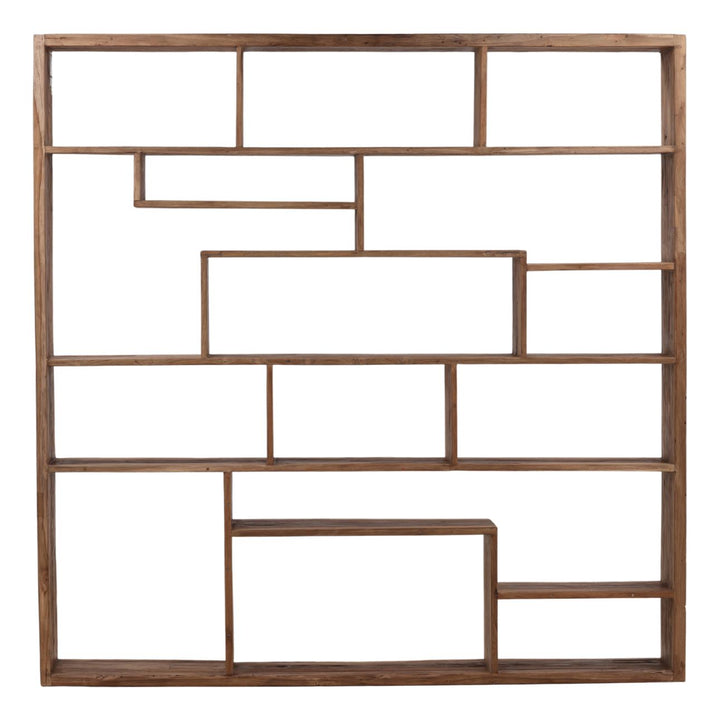 Marin Reclaimed Teak Bookcase, 87-inch · Natural, front view
