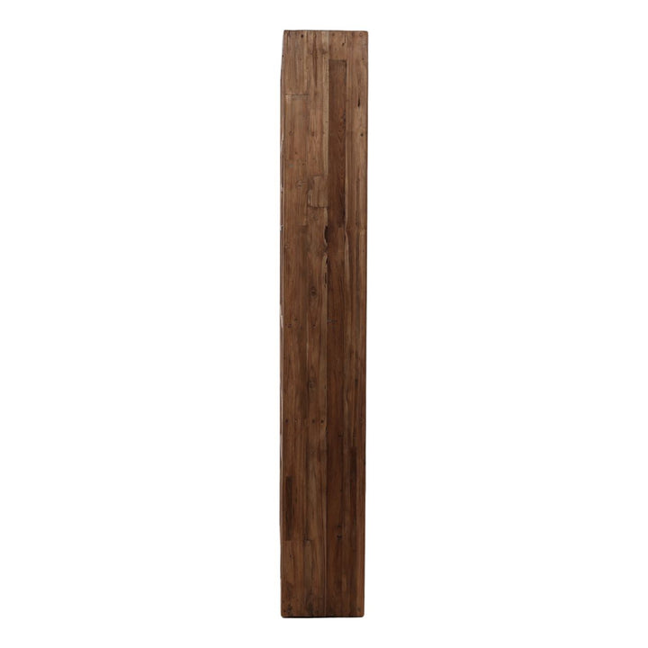 Marin Reclaimed Teak Bookcase, 87-inch · Natural, profile view