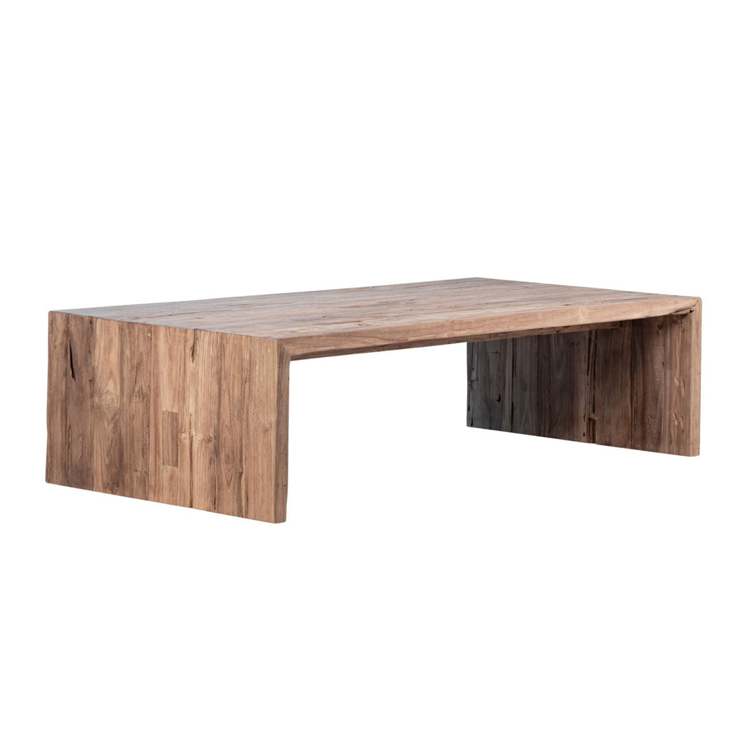 Chase Reclaimed Teak Coffee Table, back three quarter view