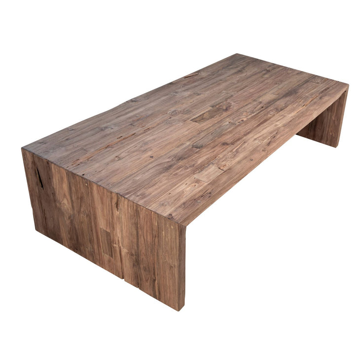 Chase Reclaimed Teak Coffee Table, overhead view