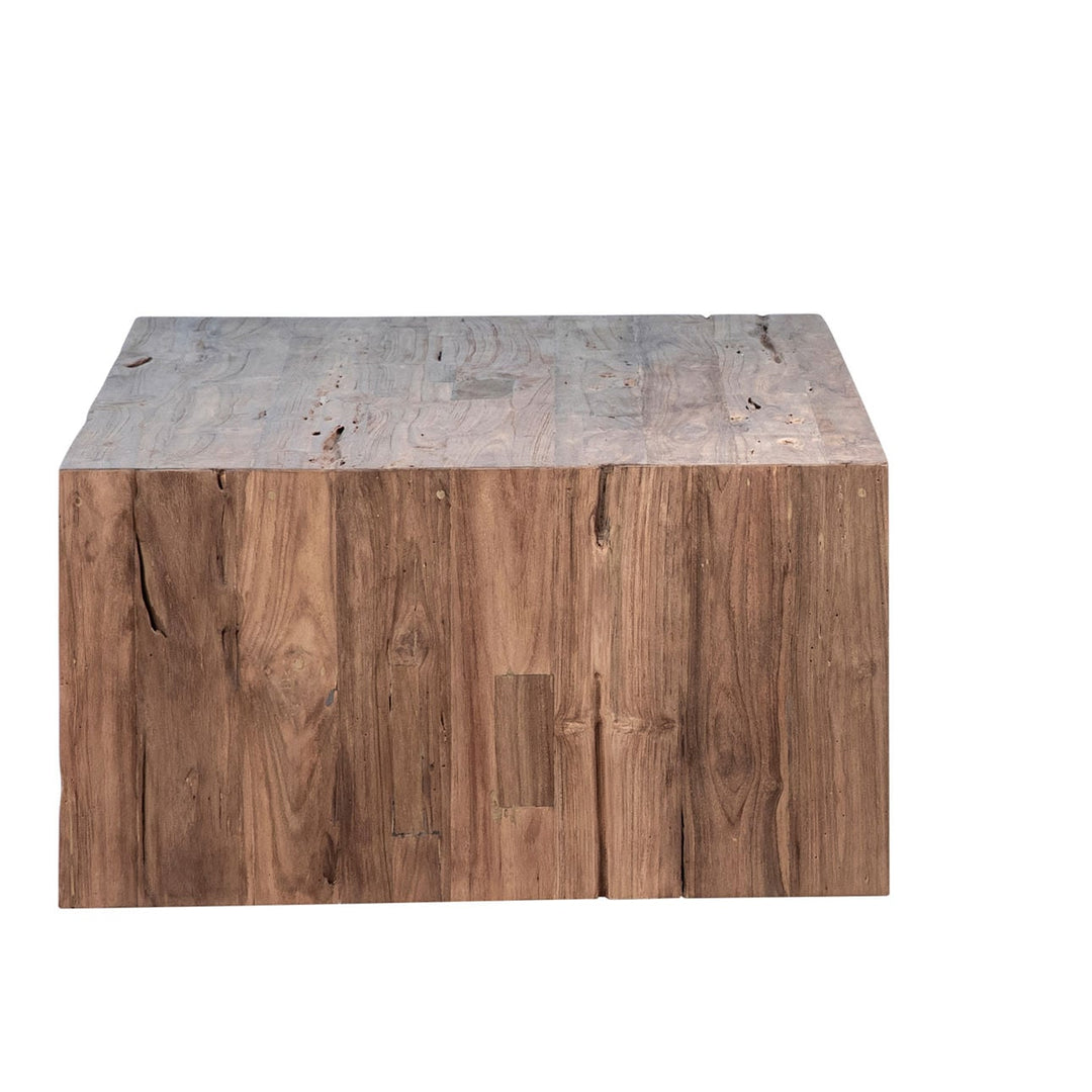 Chase Reclaimed Teak Coffee Table, profile view