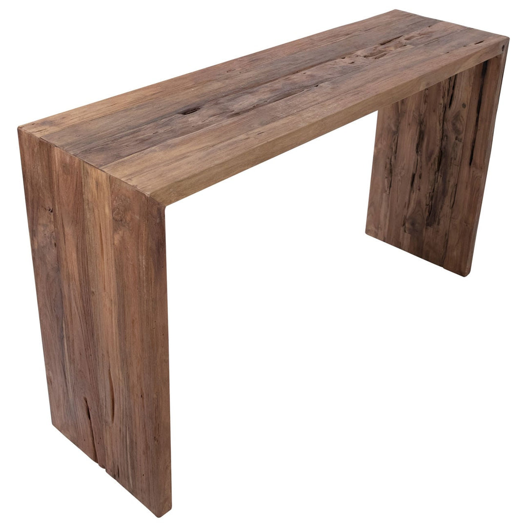 Chester Reclaimed Teak Console Table, overhead view