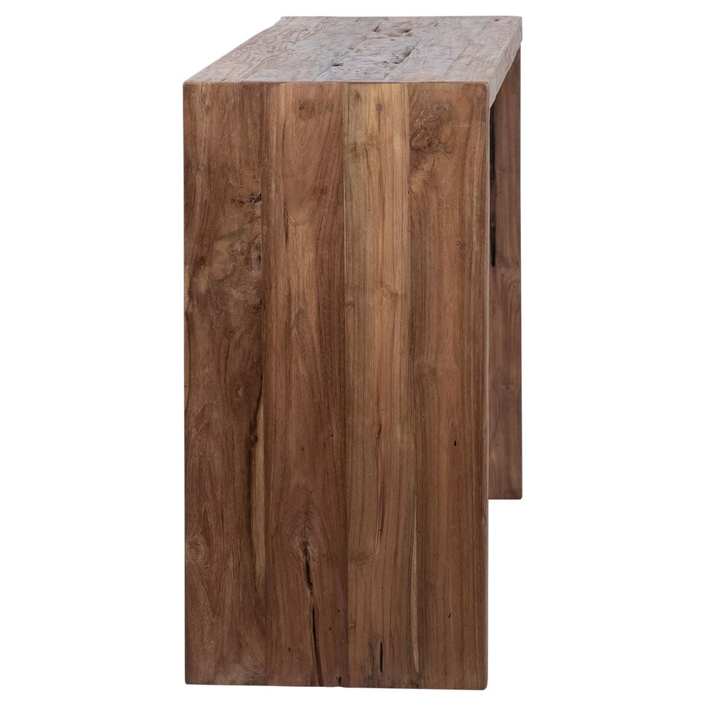 Chester Reclaimed Teak Console Table, profile view