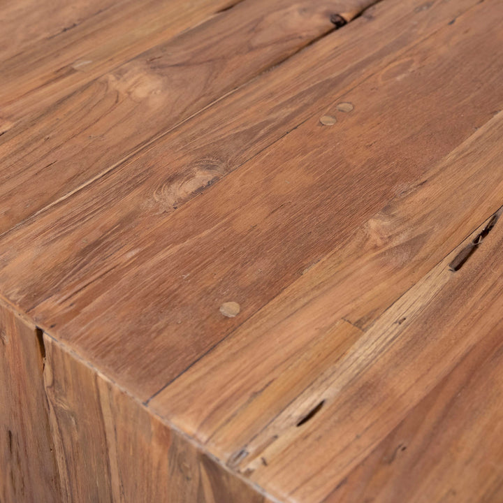 Chatham Reclaimed Teak Dining Table, detail 1 view