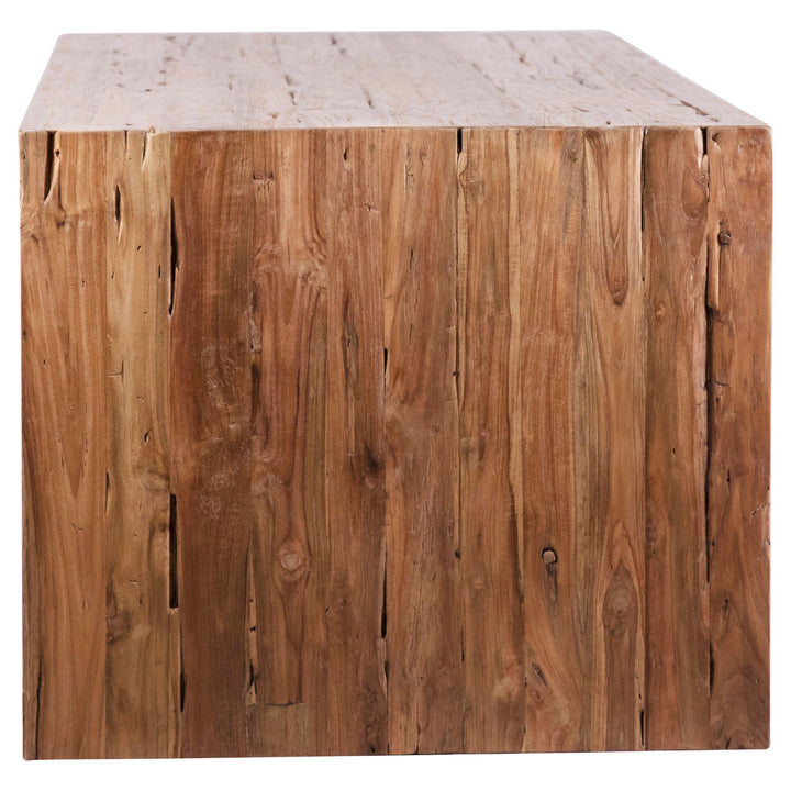 Chatham Reclaimed Teak Dining Table, profile view