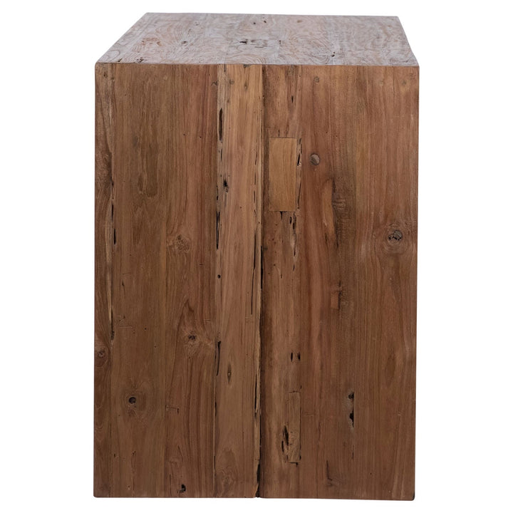 Chase Reclaimed Teak Desk, profile view