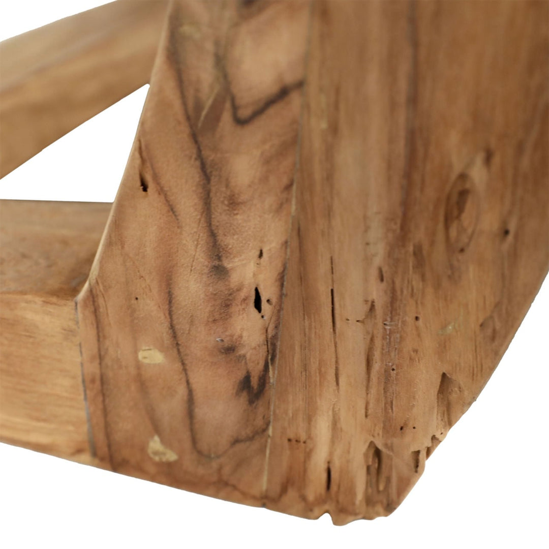 Jana Reclaimed Teak Outdoor Dining Table, detail 2 view