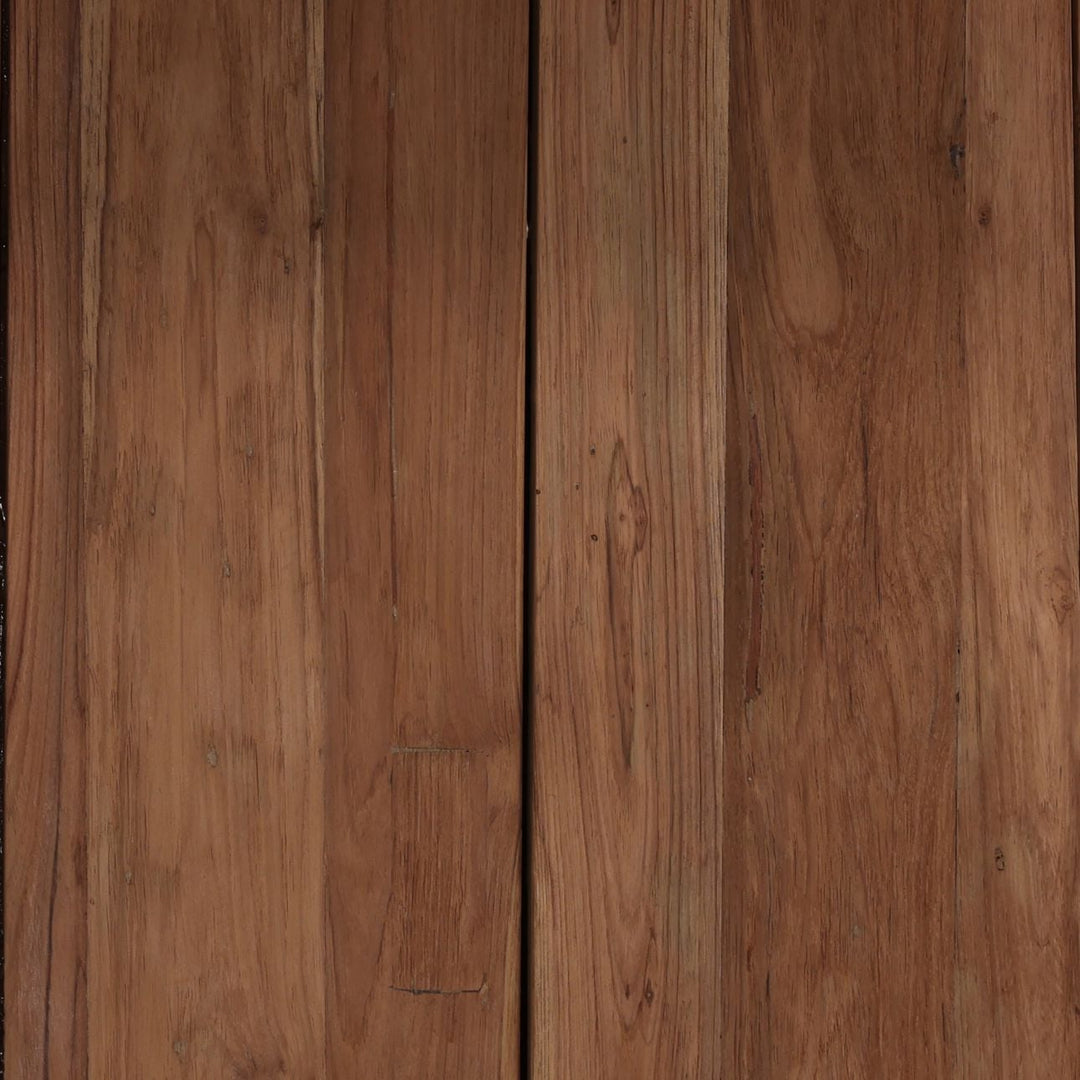 Belmont Reclaimed Teak Outdoor Dining Table, detail 1 view