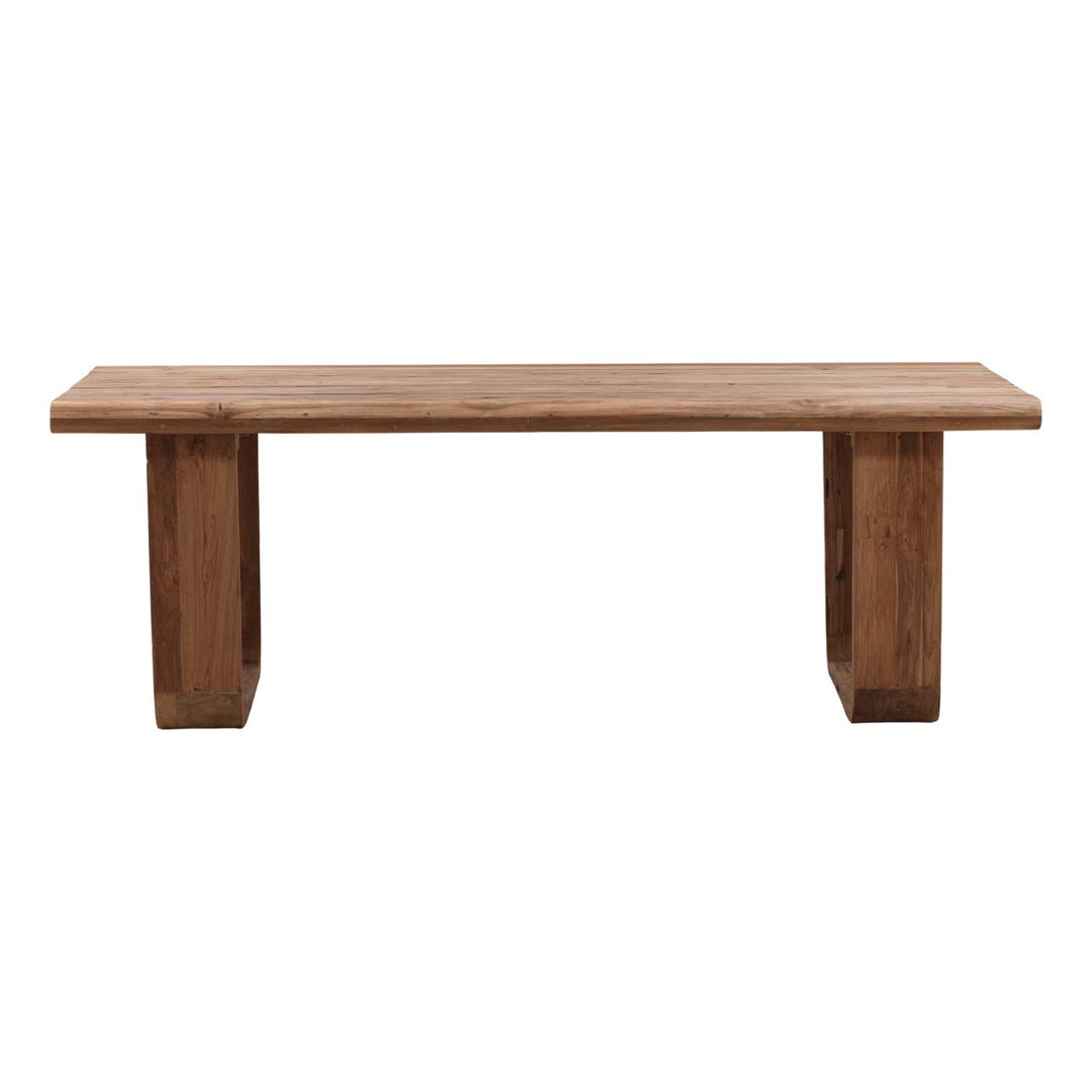 Davin Reclaimed Teak Outdoor Dining Table, front view