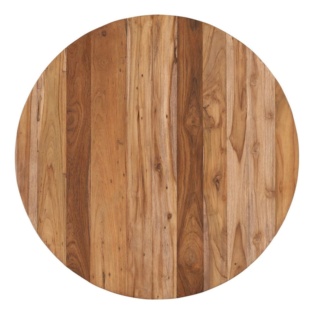 Reynelle Reclaimed Teak Counter Table, overhead view
