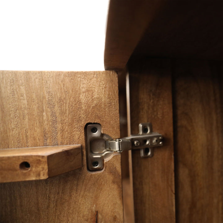 Bram Mango Wood and Iron Sideboard, detail 3 view