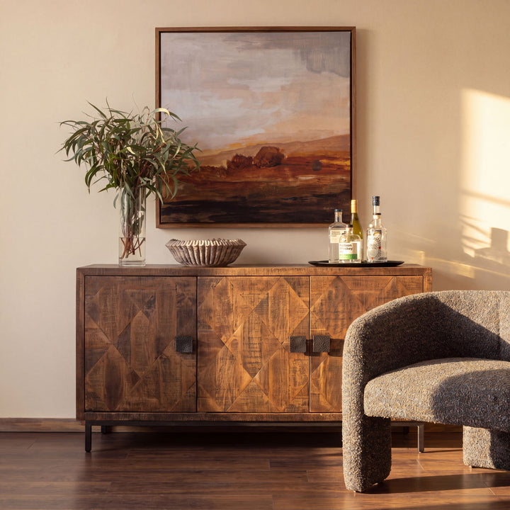 Bram Mango Wood and Iron Sideboard, alternate lifestyle view 2