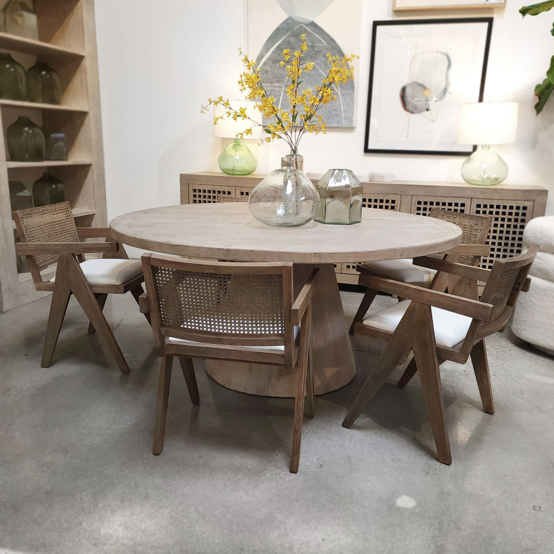 Camden Oak and Rattan Dining Chair, lifestyle view