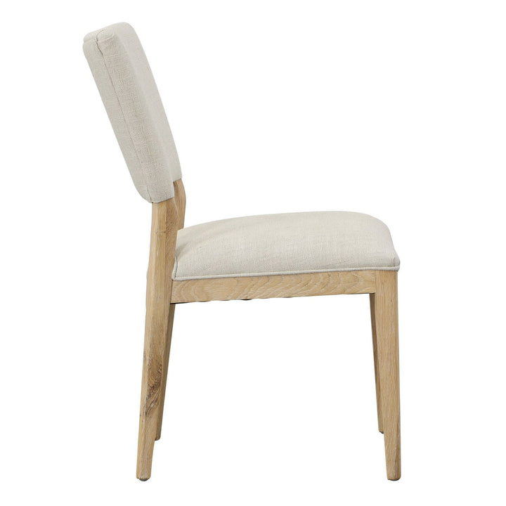 Lucille Sand Upholstered Dining Chair, profile view