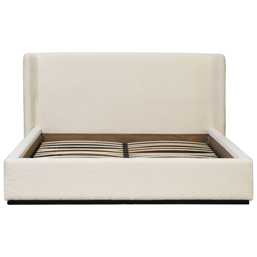 Tobin Boucle Bed, Eastern King · Cream Boucle, front view