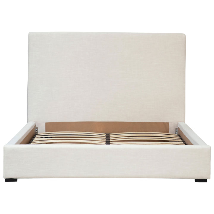 Fable Upholstered Bed, Queen · Off White Linen Blend, front view