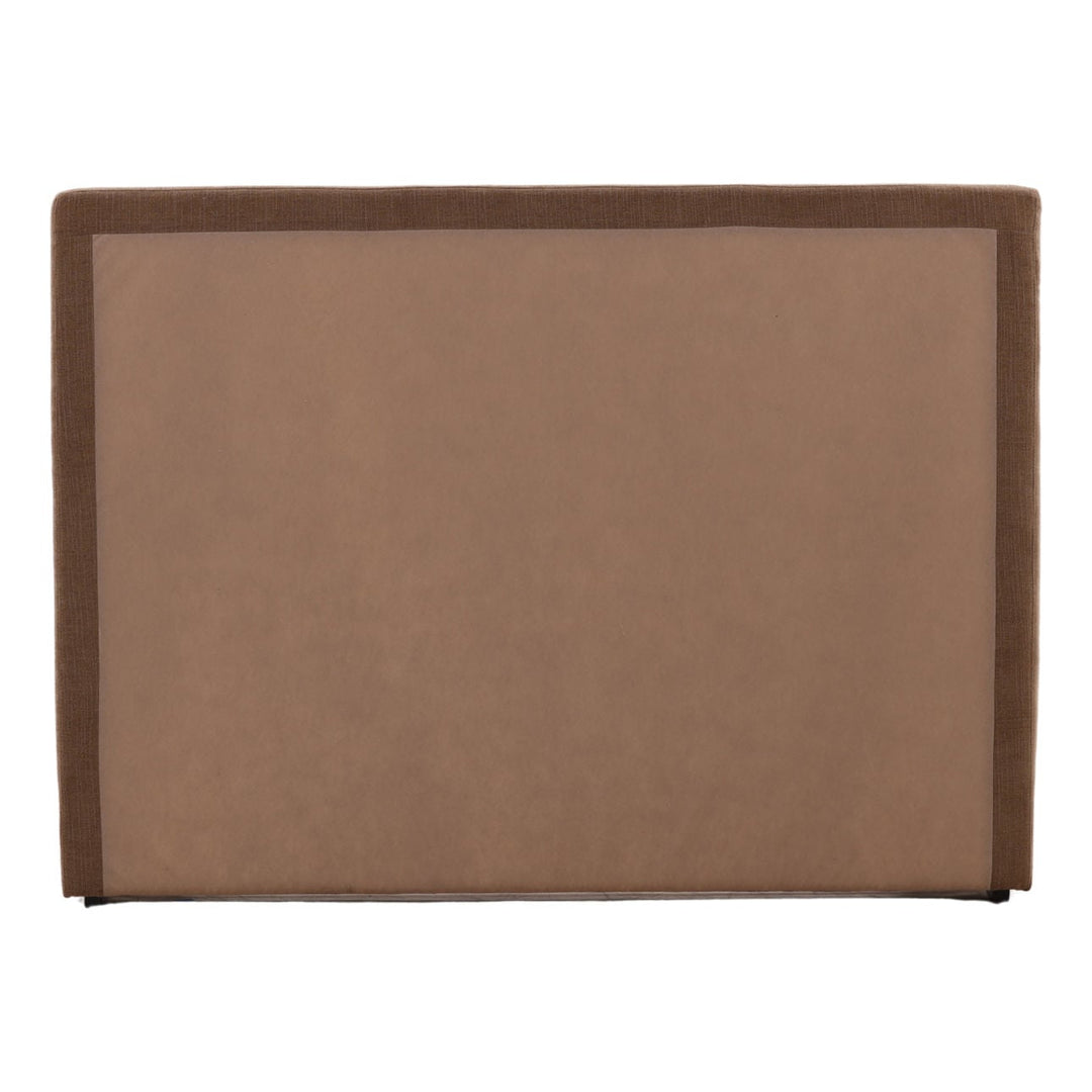 Fable Upholstered Bed, Queen · Brown Basketweave, back view