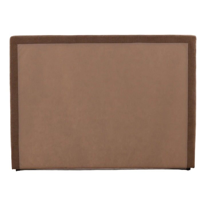 Fable Upholstered Bed, Queen · Brown Basketweave, back view