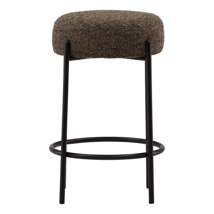 Becken Green Boucle Counter Stool, front view