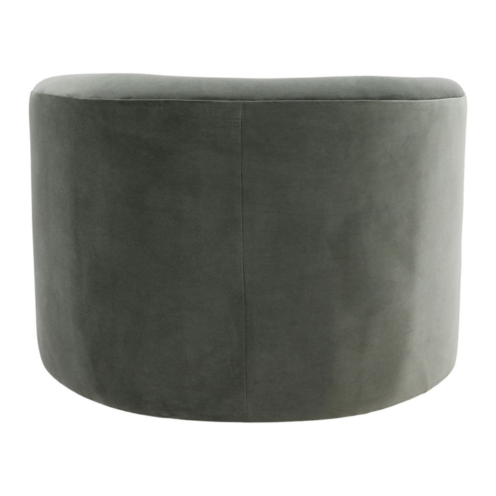 Azurelle Sage Velvet Swivel Chair, back view