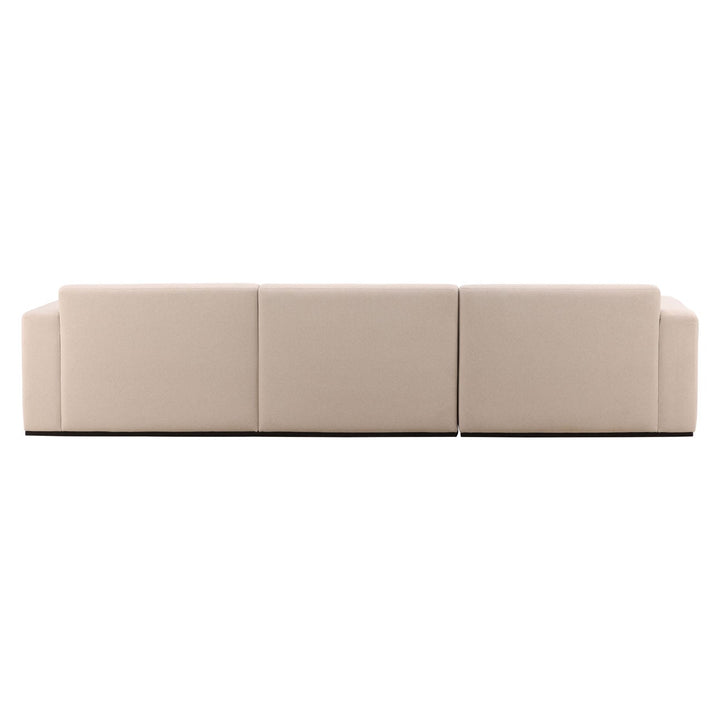 Brookren Cream Chaise Sectional, back view