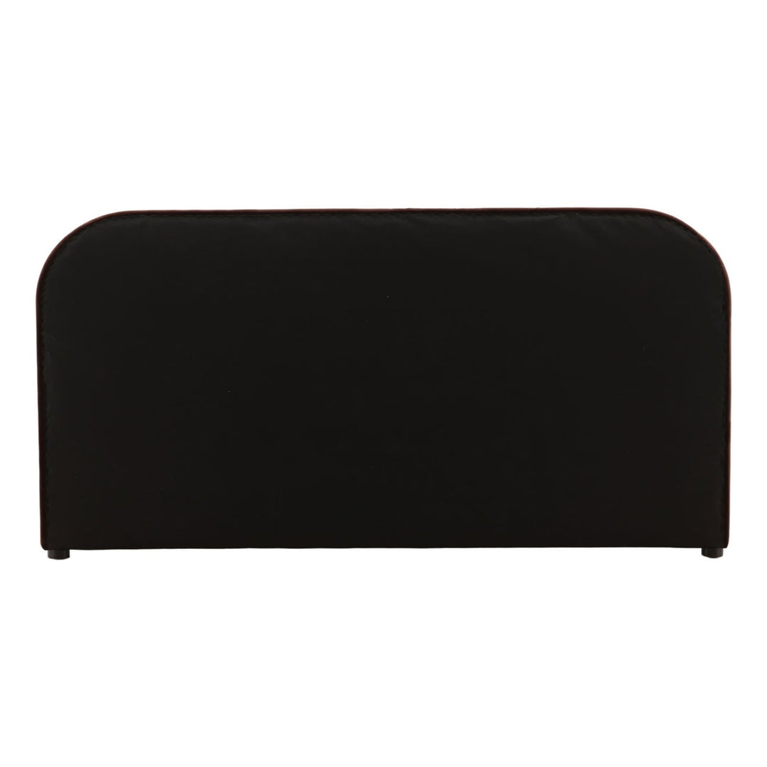 Aria Velvet and Boucle Bed, Eastern King · Chocolate Velvet, back view