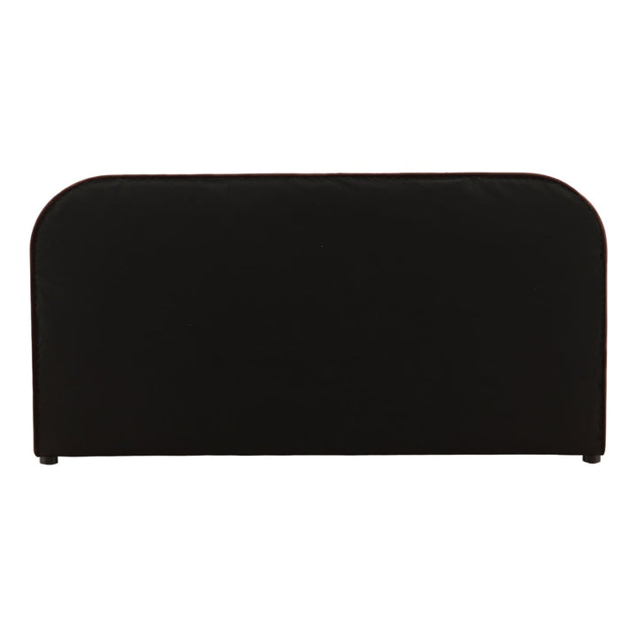 Aria Velvet and Boucle Bed, Eastern King · Chocolate Velvet, back view