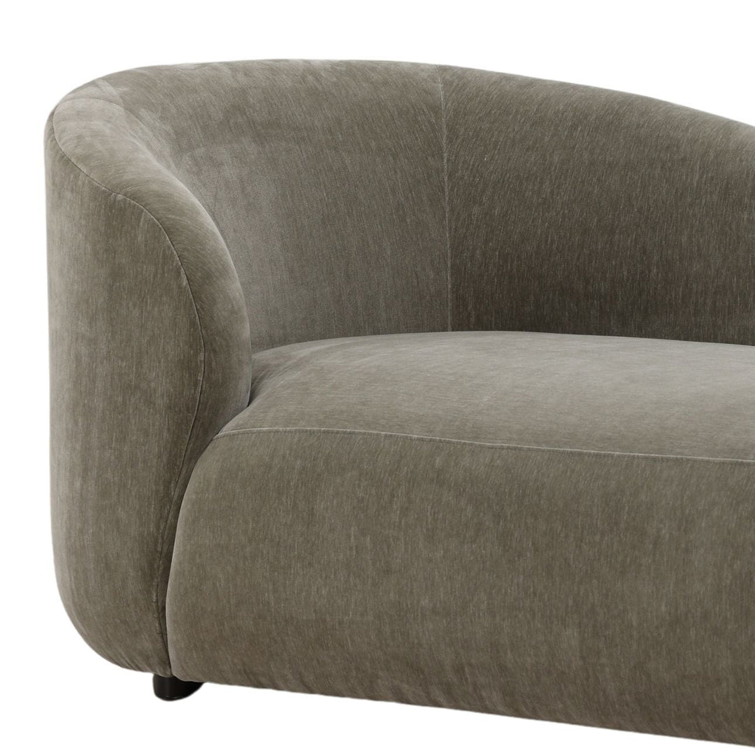 Romren Upholstered Chaise, Sage Velvet, detail 2 view