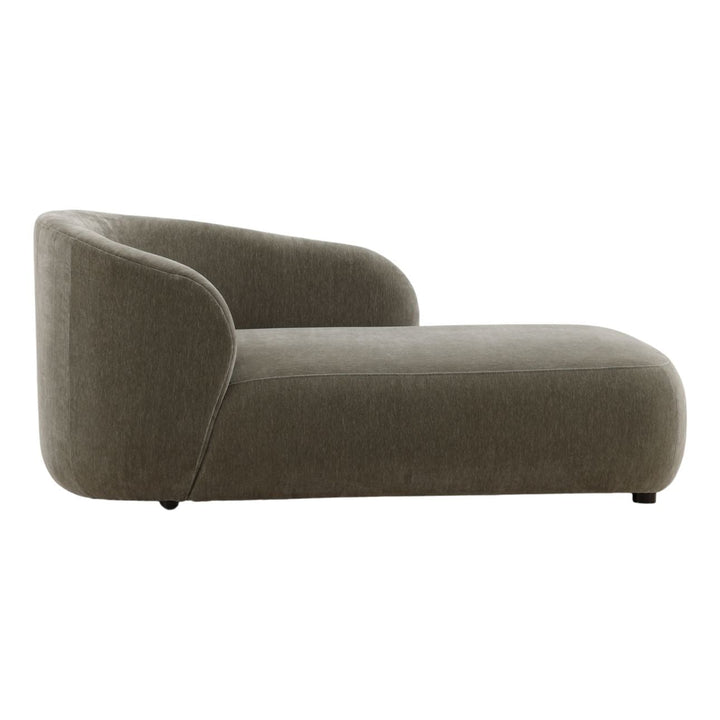 Romren Upholstered Chaise, Sage Velvet, front view