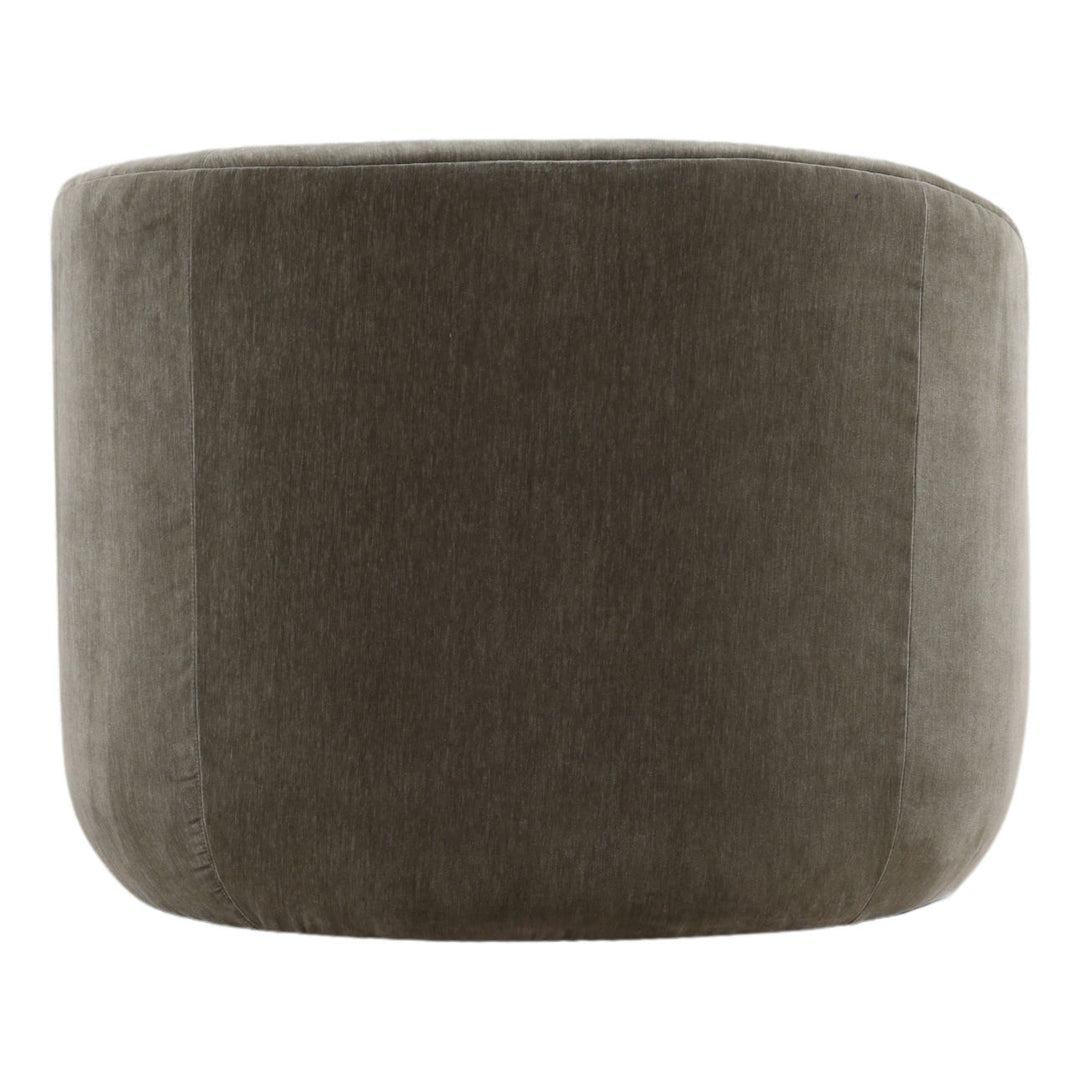 Romren Upholstered Chaise, Sage Velvet, profile view