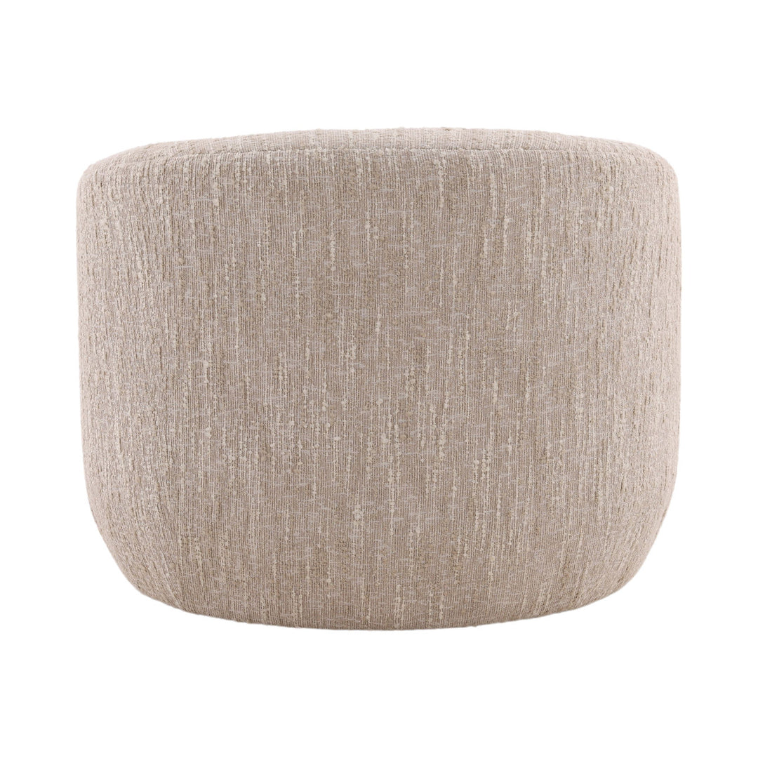 Romelle Beige Boucle Swivel Chair, back view