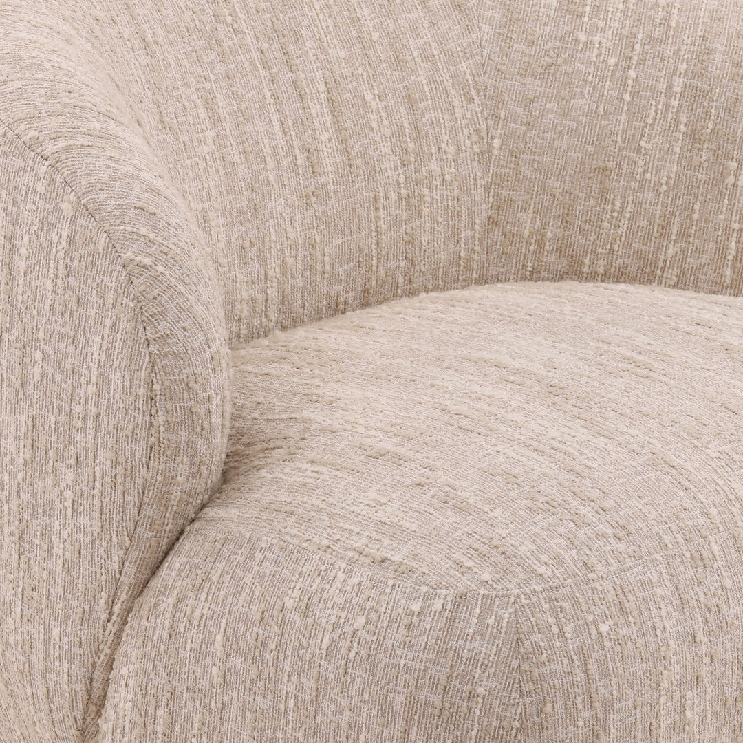 Romelle Beige Boucle Swivel Chair, detail 2 view