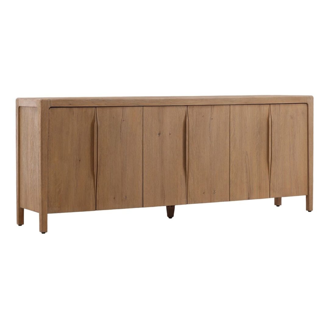 Braeden Oak Veneer Sideboard, three-quarter studio view