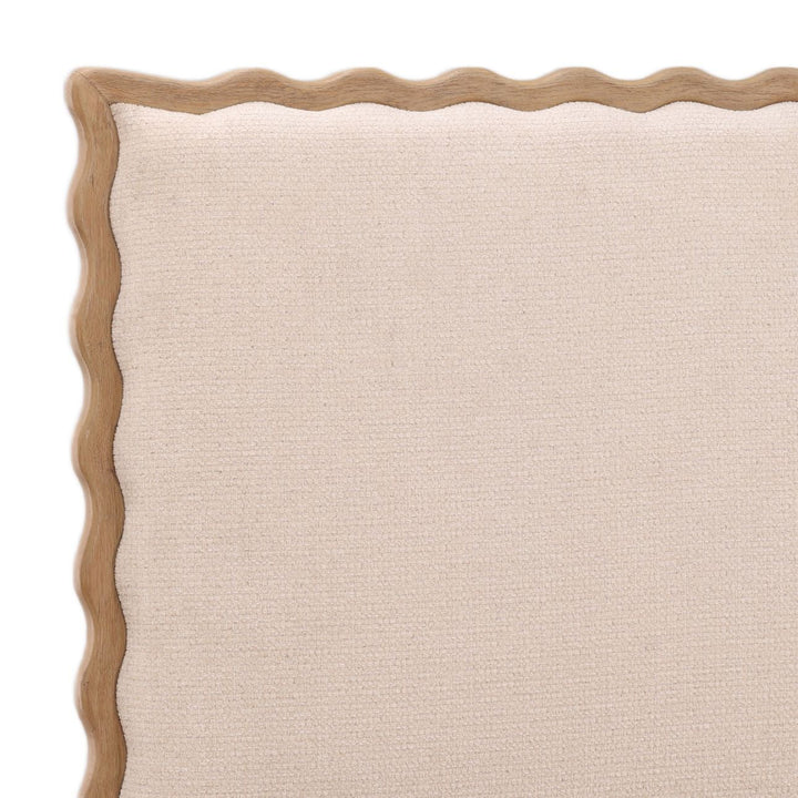 Flora Cream Upholstered Bed, detail 3 view
